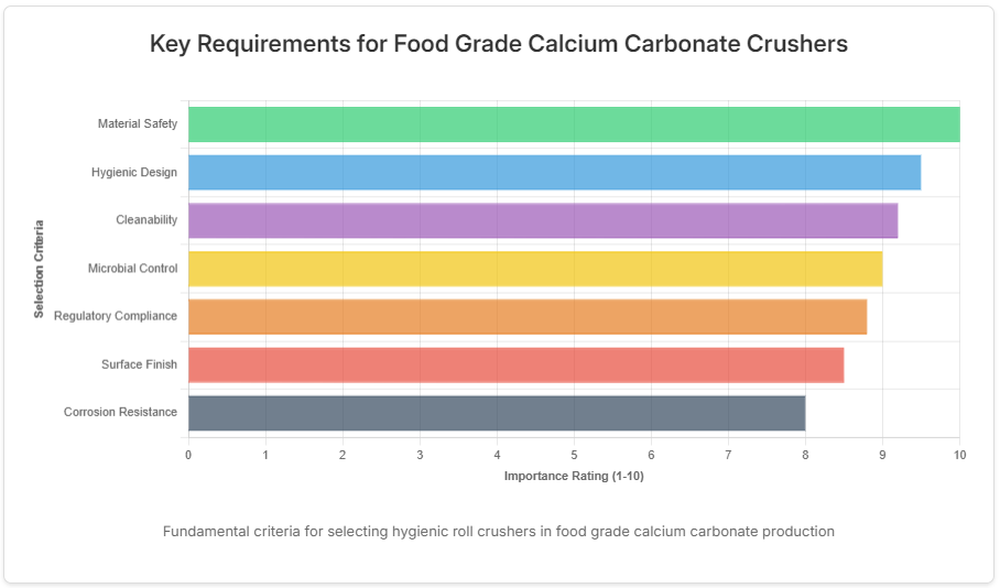 Selecting Hygienic Roll Crushers for Food Grade Calcium Carbonate Production