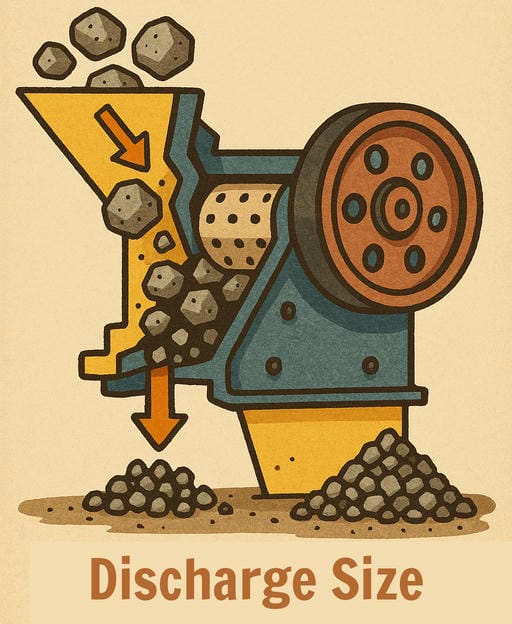 Discharge Size is output size.