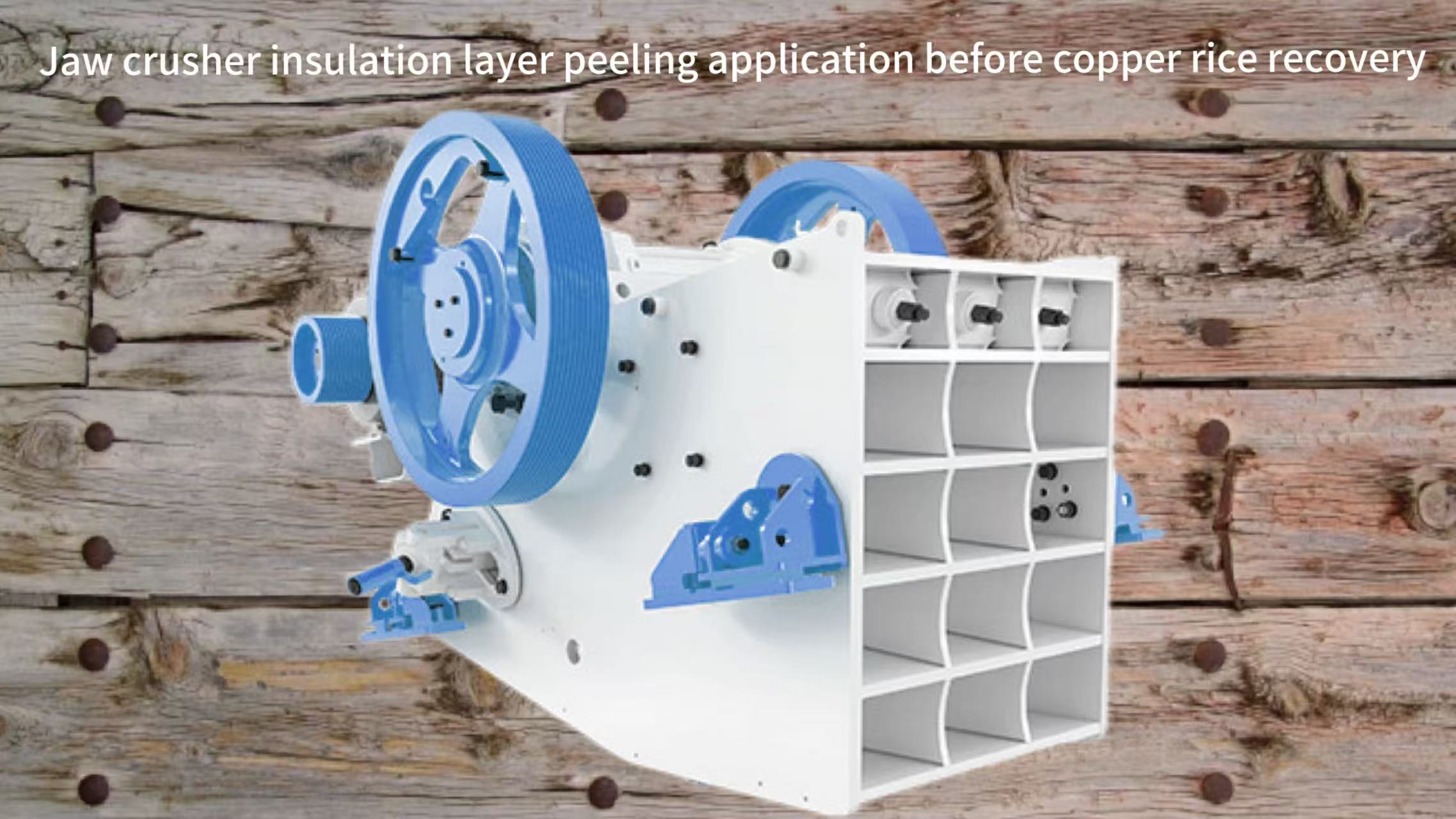 Jaw crusher protection design for waste wood containing nails